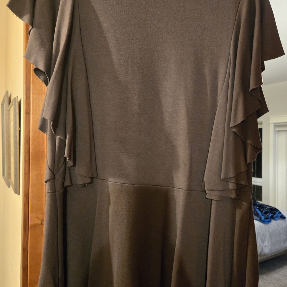 Halogen Olive Ruffle Sleeve Top - Picture 6 of 7